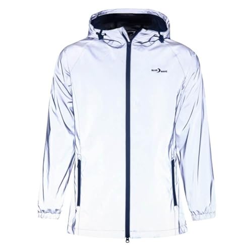 Blue Wave Damen Funktionsjacke Fabienne - Outdoor-Jacke Regenjacke Wander- und Fahrradjacke in Silver Reflective Größe 38