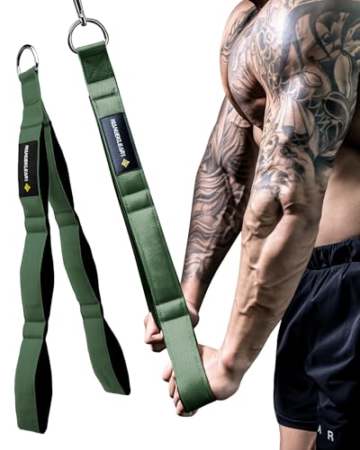 MANUEKLEAR Trizepsseil Kabelbefestigung mit größerem Bewegungsbereich, Trizeps-Pull-Down-Seil für Push-Downs, Crunches, Facepulls für professionelles Fitnessstudio