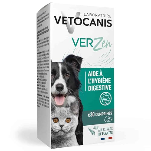 VETOCANIS AnimoConcept Vetocanis - Tabletten gegen Hunde- und Katzenwürmer - Pflanzenextrakte - Fleischaroma 1 x 30 Stücke