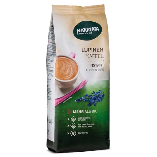 Naturata Lupinen-Kaffee 200g | 100% Koffein- & Glutenfreier Kaffee-Ersatz | Bio-Qualität | Löslicher Kaffee hergestellt in der Schweiz | Schonend Geröstet