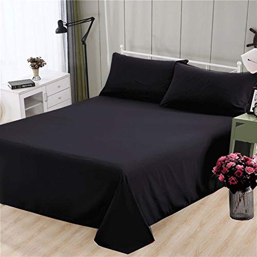 CTOBB 1 Stück 100% Polyester Reaktivfärbung Gewebe Qualität extrem weich Dicke Platten können in verschiedenen Größen angepasst Werden schwarz, 230x260cm
