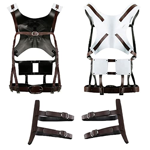 nezababy Anime Cosplay Aot Umhang Harness Umfrage Corps Gürtel Leder Kostüm Recon Hookshot PU Riemen Sets Cartoon Figuren Halloween Cape Zubehör