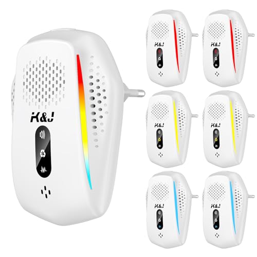 Ultraschall Schädlingsbekämpfer 6 er Pack - Leistungsstarker Mäusevertreiber - 3 Arbeitsmodi - Breites Frequenzspektrum - Ideal für Mäuse,Nagetiere, Eichhörnchen, Spinnen, Plötze(Weiß)