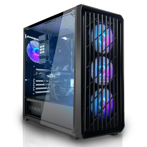 SYSTEMTREFF Basic Gaming PC AMD Ryzen 7 5700G 8x4.6GHz | AMD Radeon RX Vega 8 4K HDMI DX12 | 1TB M.2 NVMe | 32GB DDR4 RAM, Windows 11 Pro | WLAN Desktop Computer Rechner für Gamer, Zocker