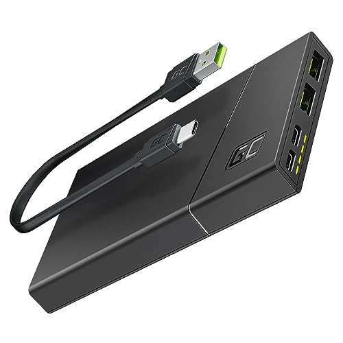 Green Cell Powerbank 10000mAh 18W PD USB C Externer Handyakkus GC PowerPlay10S Tragbares Ladegerät Power Delivery Schnellladefunktion QC 3.0 für iPhone 15 14 13 12, Samsung Galaxy, iPad, Handys