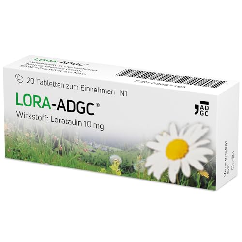 Lora ADGC® - 20 Stück - Antiallergikum zur Behandlung von Allergiebeschwerden wie Heuschnupfen, Juckreiz und Hautrötungen - langanhaltend & gut verträglich - Bereits für Kinder ab 2 Jahren