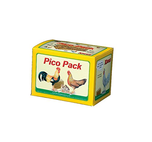 PICO - Pack - 4 Stück - Geflügelstein dient der Besseren Federbildung, fördert Das Wachstum der Küken und beugt Federfressen vor