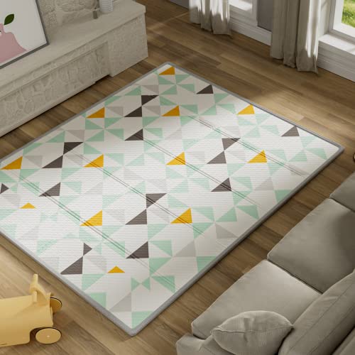 Uanlauo Spielmatte Baby Faltbar, 180x150x1cm Krabbelmatte Baby Schadstofffrei, Krabbeldecke für Baby, Spielmatte Kinder Spieldecke Randverstärkungsmatte