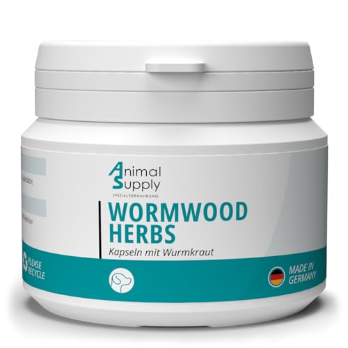 Animal Supply Wurm-Kraut Kapseln 50 Tabletten, Wurmkur sekundierend für alle Hunde, pflanzliche natürliche Rezeptur, Wurmmittel sekundierend, kein Anthelminthikum