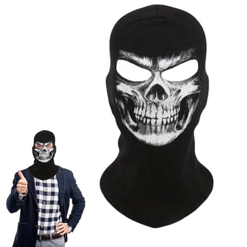 Totenkopf Maske,Sturmmask Totenkopf,Ski Maske,Skull Skelett Maske Totenkopf Maske Motorrad,Outdoor Reitmaske Halloween Cos Masken