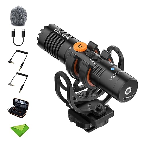 COMICA VM10 PRO Richtmikrofon Kamera Mikrofon, USB-C-Mikrofon für Kamera, Smartphone,PC. Ideal für Vlogging, Live-Streaming, Aufzeichnen. Dual-Mode Vifeo USB Shotgun-Mik mit Verstärkungsregelung
