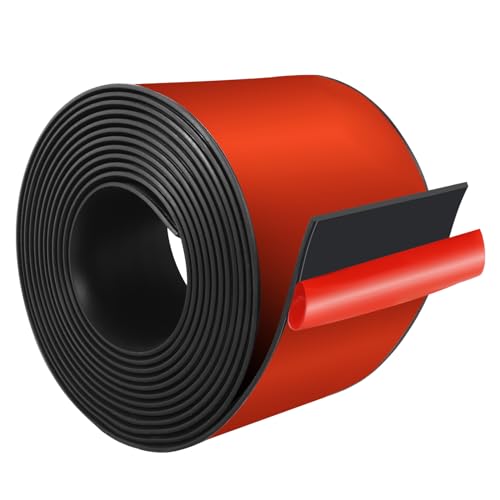 JAHOMFAI Gummistreifen selbstklebend 80mm(B) x2mm(D) x3m(L) Neopren Gummimatte Gummiplatte, Vollgummi Gummiprofil für Dichtungen, DIY, Bodenbeläge Schutz, Anti-Vibration, Anti-Rutsch