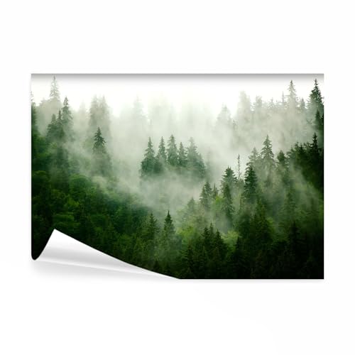 decomonkey Fototapete Wald 350x256 cm Design Tapete Fototapeten Vlies Tapeten Vliestapete Wandtapete moderne Wand Schlafzimmer Wohnzimmer Tiere