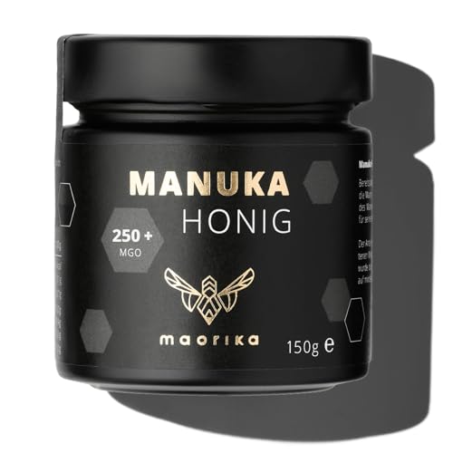 maorika - Manuka Honig 250 MGO + 150g im Glas (lichtundurchlässig, kein Plastik) - laborgeprüft, zertifiziert