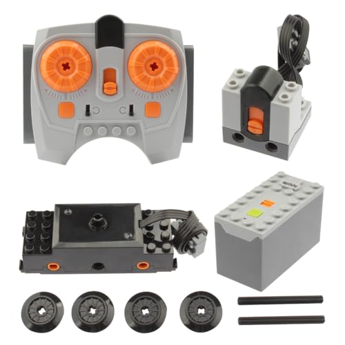 AKOGD Zug Motor Power Functions Set, 4 Teile Zug Elektrisch Motoren Set, DIY Klemmbausteine City Eisenbahn Modification Zubehör