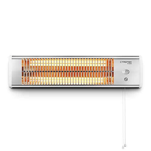 TROTEC Terassenheizstrahler Infrarot IR 1200 S – Heizleistung 600 W / 1200 W – Standgerät, Wandmontage