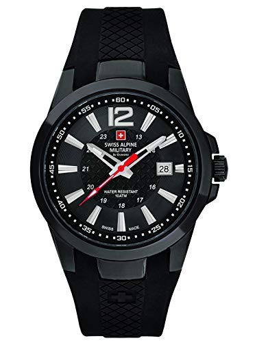 Swiss Alpine Military by Grovana Herrenuhr All Black 7058.1877 10ATM Swiss Made