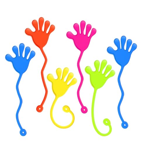 WUSJCOF 6x Klatschhand Kinder Mitgebsel & Gastgeschenke & Give aways - Glibberhand als Party Mitbringsel für Jungen & Mädchen - Kindergeburtstag Geschenke