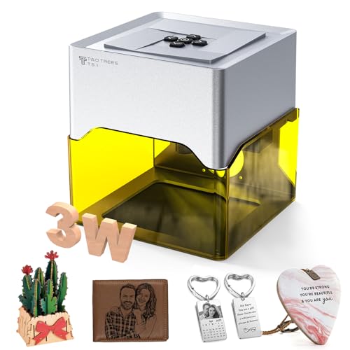 Twotrees TS1 Mini 3W Laser Graviermaschine Manueller Fokus Fokusbereich 25-65mm Genauigkeit bis zu 0,01mm 800mm/min Graviergeschwindigkeit Augenschutzdesign