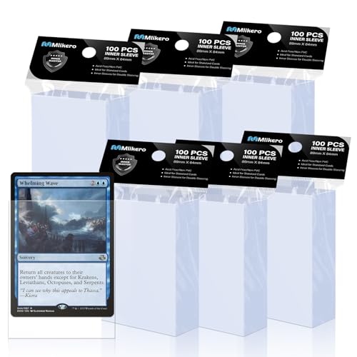 600er-Pack Kartenhüllen, Perfekt Passende Innenhüllen, Ideal für Doppelhüllen, Sammelkartenhüllen, Kompatibel Mit MTG, TCG, Baseball und Fußballkarten