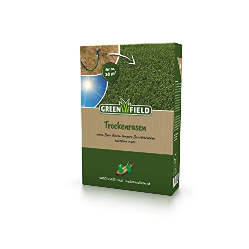Greenfield Trockenrasen Rasen Samen Mantelsaat® Vital 1kg für ca. 30m²