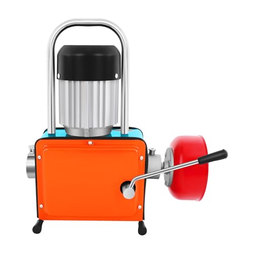 Rohrreinigungsmaschine 1000W Abflussreinigungsmaschine IP44 400r/min Rohrreinigung Rohrreinigungsgerät, für Ausbaggern von Innenkanalrohren, Toilettenhockern, Restaurantkanälen usw