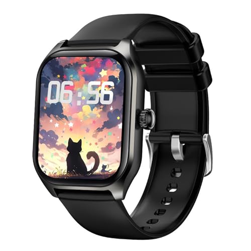 4G Kinder Smartwatch,GPS Smartwatch Kinder mit 4G Telefon Video Anruf Voice Chat SOS Schulmodus Puzzle Spiele, Mädchen Jungen (Reines Schwarz)