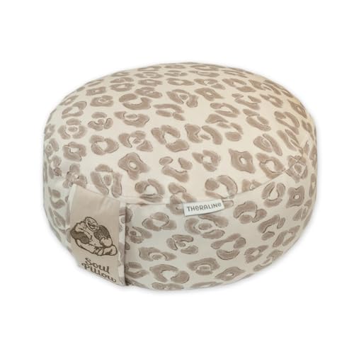 Soul Pillow Meditationskissen, Yoga Sitzkissen 15 cm hoch, Ø30cm mit Dinkelfüllung, Bezug waschbar, Sitzkissen Boden für Meditation und Yogakissen rund, OEKO TEX 100