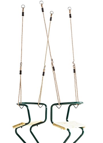 Gartenwelt Riegelsberger Doppelschaukel Flex Schiffschaukel Schaukel Zweisitzerschaukel Gondelschaukel Farbe: Grün