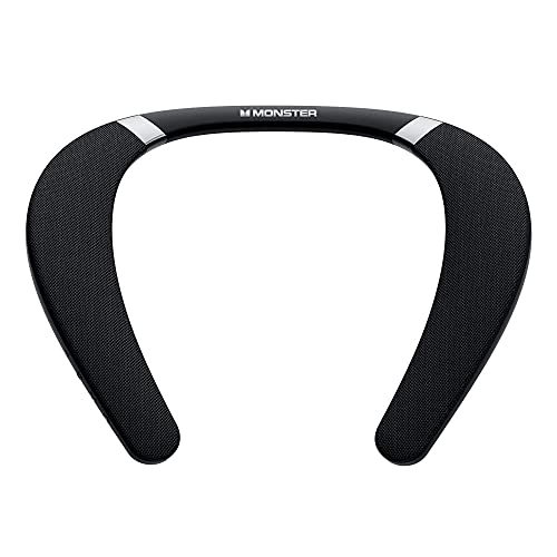 Monster Nackenlautsprecher, Boomerang Bluetooth Wireless, Tragbarer Lautsprecher mit 12 Stunden Spielzeit, Echter 3D-Stereo-Sound, Tragbare Soundwear, IPX7 Wasserdicht, Für Den Heimsport Im Freien