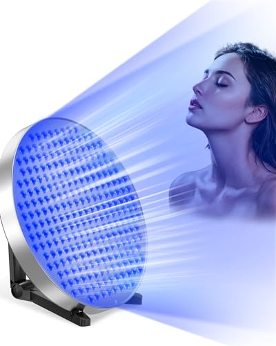 JITESY Solarium für Zuhause,Tragbare Rund Bräunungslampe Mit 250 Stück Leds,50W Gesichtssolarium Faltbares Seinstellbares Ständer Und Aufhängbare Haken,Gesichtsbräuner Solarium Für Zuhause Für Körper