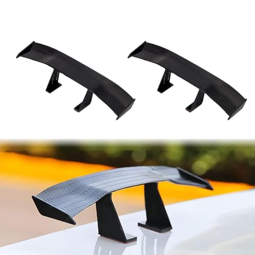 2 Stück Mini Spoiler, Spoiler, Heckspoiler, Mini Spoiler Auto Zum Kleben, Auto Heckflügel, Auto Mini Schwanz Spoiler Flügel, Mini Heckspoiler 17.5cm(Schwarz)