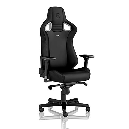 noblechairs Epic Gaming Stuhl - Bürostuhl - Schreibtischstuhl - Hybrid-Kunstleder - Inklusive Kissen - Black Edition