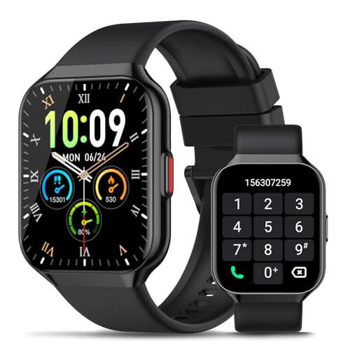 Smartwatch Herren mit Telefonfunktion,1.96' HD Uhr Damen mit Herzfrequenz SpO2 Stress Schlafmonitor,Alexa Integriert Watch,113+ Sportmodi Fitness Tracker, IP68 wasserdichte für Android iOS 2024 Neue