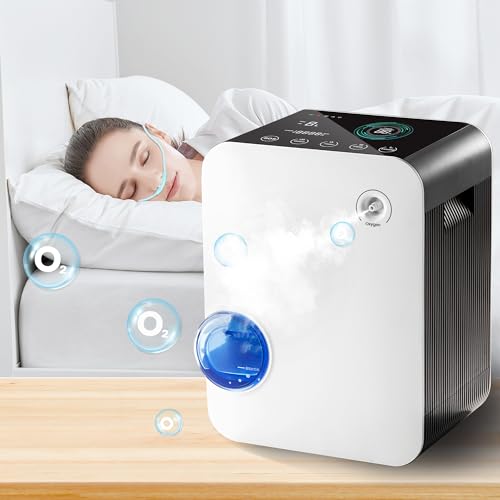 Sauerstoffkonzentrator, Hochreine 96% Sauerstoffgerät für Zuhause, 2-9 L/min Einstellbarer Durchfluss, Hochwertiger Oxygen Concentrator, mit Fernbedienung (Anleitung in Deutsch)