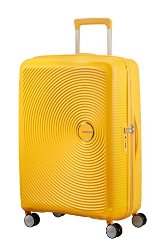 American Tourister Soundbox - Spinner M Erweiterbar Koffer, 67 cm, 81 L, Gelb (Golden Yellow)