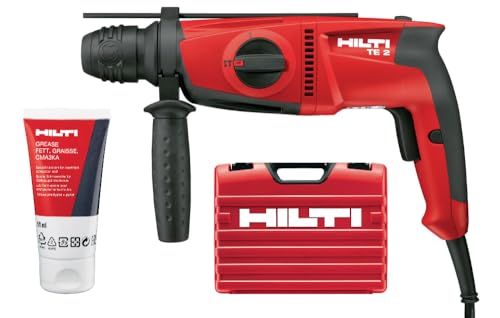Hilti 228080 Kompakter Bohrhammer TE 2 230V (650 W, 1.8 J, SDS Plus, Bohraufgaben mit 2 Modi: mit und ohne Schlagzeug, Gewicht 2,7 kg, inkl. Koffer)