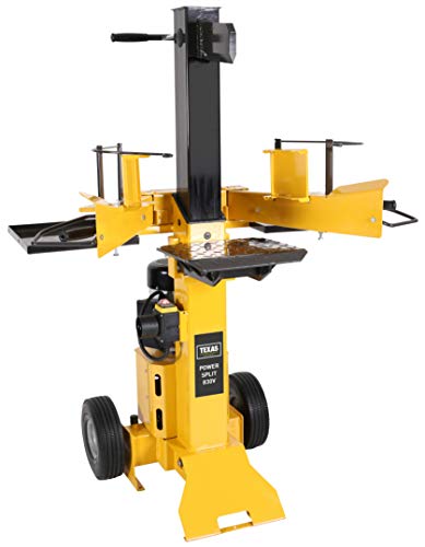 TEXAS Holzspalter 8t stehend Brennholzspalter 400V Power Split 830V Spalter für Hartholz und Weichholz 3000W | 8 Tonnen Spaltkraft | 380V Kraftstrom | Bis zu 50 cm Spaltgutlänge