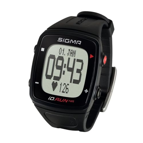 SIGMA SPORT Pulsuhr iD.RUN HR Black, GPS-Laufuhr, Handgelenk-Pulsmessung, Activity Tracker, Schwarz