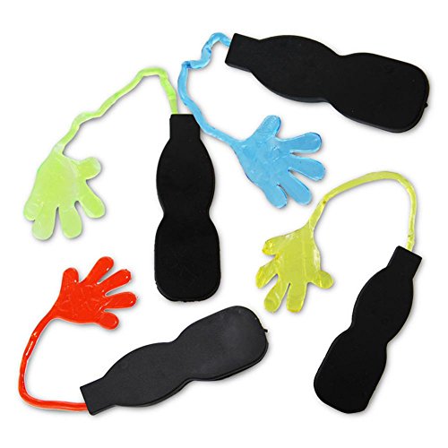 12 x Glibber Klatschhand Hand Kindergeburtstag mit Griff - 24 cm