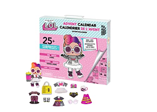 L.O.L. Surprise! Adventskalender - Mit Sammlerpuppe - COSTUME DESIGNER - 25+ Überraschungen - Outfits, Schuhe & Accessoires - Aufstell-Verpackung - Zum Sammeln - Für Kinder ab 4 Jahren, Pink