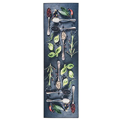 wunderlin Läufer Flur Teppich Küche Collection Waschbarer Modernes Design, Wertvoll Verwenden Für Teppichlaeufer, rutschfest und Küchenläufer Nützlich Küchenteppich Waschbar (Chile, 60x200)
