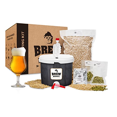 Brew Monkey® Bierbrauset Tripel | Basic Set 5 Liter Bier | 8,2% Vol. | Bier Brauen Set | Männergeschenke | Bier Geschenke für Männer | Geburtstagsgeschenk für Männer | Geschenke für Papa