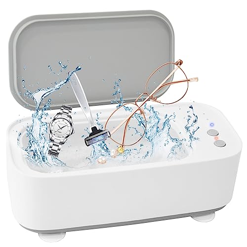 SOARFLY 500ML Ultraschallreinigungsgerät, 48000Hz Ultraschallreinigungsgerät Brille Mit 3 Zeitfunktionen, Ultraschall Brillenreinigungsgerät für Uhren, Gläser, Ringe