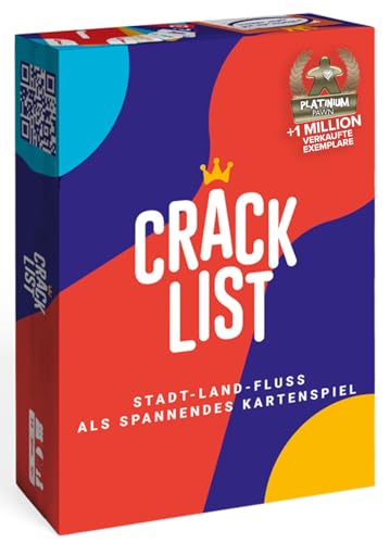 CRACK LIST – Stadt, Land, Fluss neu gedacht! | Familienspiel & Partyspiel | 2–8 Spieler | ab 10 Jahren | 30 Min Spielzeit | Lustiges Kartenspiel für Zuhause & unterwegs