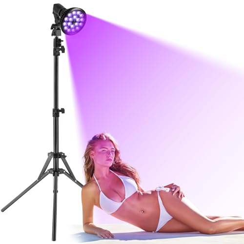 Ibtyzo Gesichtsbräuner Solarium für Zuhause Bräunungslampe - 54W Gesichtssolarium für Zuhause Bräunungslampen für Gesicht und Körper Gesichtsbräuner Gerät mit Verstellbarer Halterung und Schutzbrille