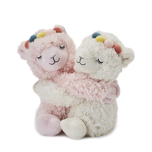 Warmies Warm Hugs Lama, mikrowellengeeignete Weizensäckchen mit dem Duft von getrocknetem französischem Lavendel, vollständig erwärmbares Kuscheltier zur Linderung von Angstzuständen und Schmerzen