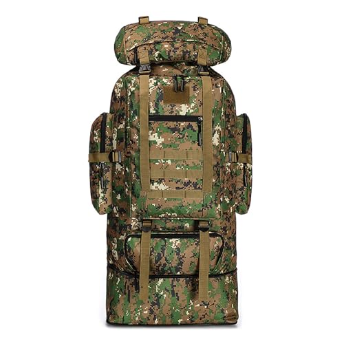 Astis 80+20L Wandern Camping Rucksack, Wasserdicht Survival Rucksack, Outdoor Sport Tages rucksack Multifunktions Reisetasche für Klettern Camping Reisen (C)