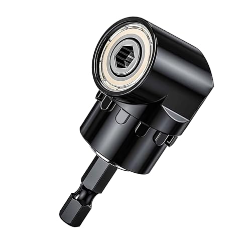 105° Schwarzes Metal Winkelschrauber, 1/4' Sechskant Bit Akkuschrauber Winkelbohraufsatz, Multifunktions Bohrer Winkelbohrmaschine, Vorsatz Adapter Schrauber Elektroschrauber, für Schmalen Raumes