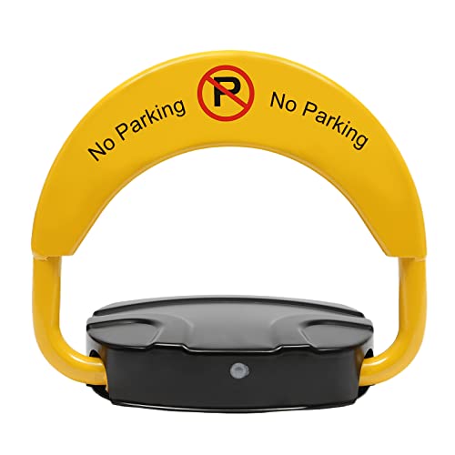 Klappbar Parkplatzsperre Wasserdicht Automatische Parkpfosten Absperrpfosten mit 2 Fernbedienung und 2 Schlüssel, Antikollision 180°, IP67, 5 Tragfähigkeit